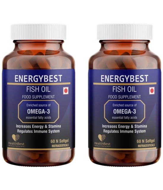 HealthBest - Omega-3 Fatty Acids Capsule ( Pack of 2 )