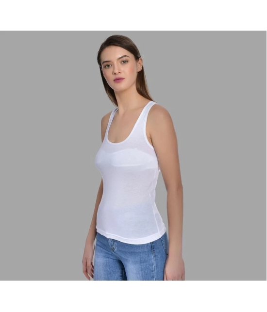 AIMLY Cotton Camisoles - White Single - None