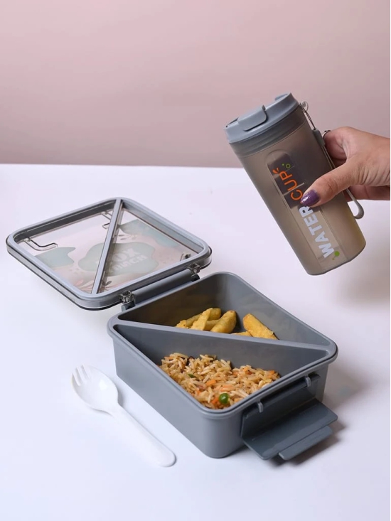 Grey Lunch Box Set - Minimalist and Modern