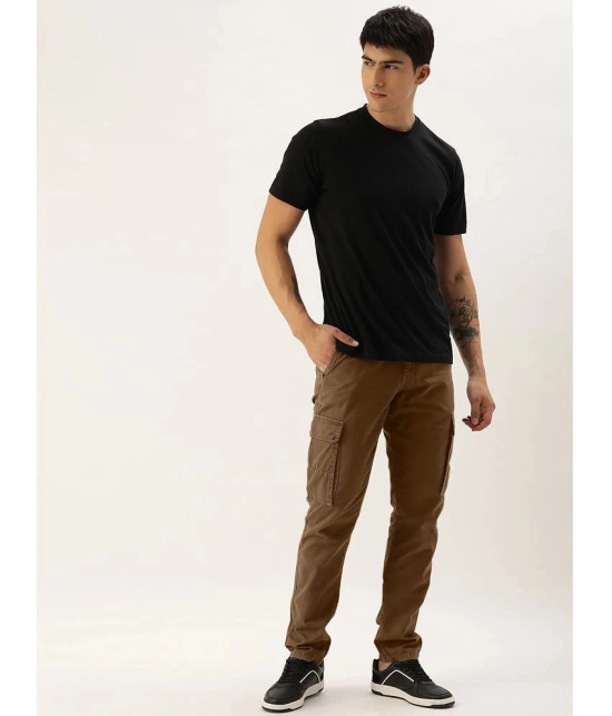 IVOC Slim Flat Mens Chinos - Brown ( Pack of 1 ) - None