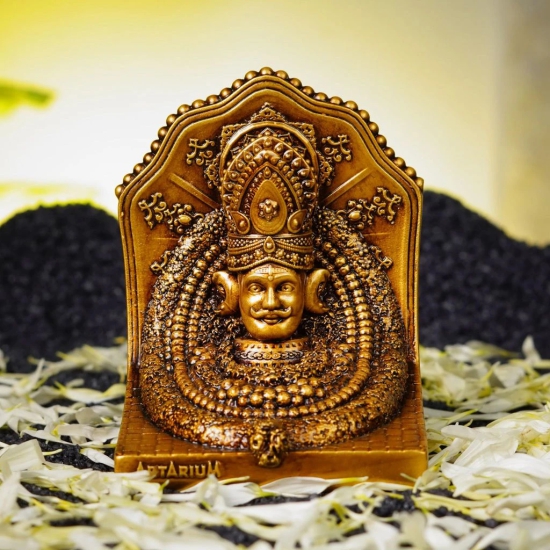 Artarium Car Dashboard Resin Khatu Shyam Idol Home Decor Item Khatu Shyam Murti Statue for Gift (Pack-1) Height 3.93 inch