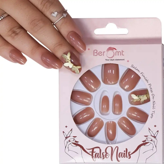 PARTY NAILS BUTTERFLY CHARM (NAIL KIT INCLUDED)-Nude Gold