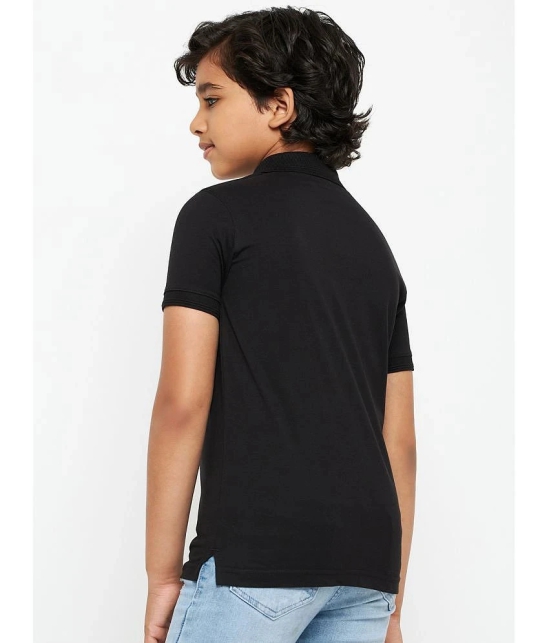 UNIBERRY - Black Cotton Blend Boys Polo T-Shirt ( Pack of 1 ) - None