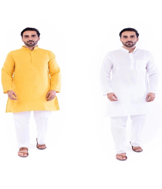 DESHBANDHU DBK Multi Cotton Kurta Pack of 2 - None