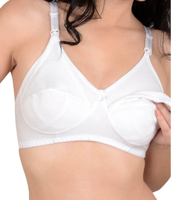 Softskin White Cotton Bra - 38