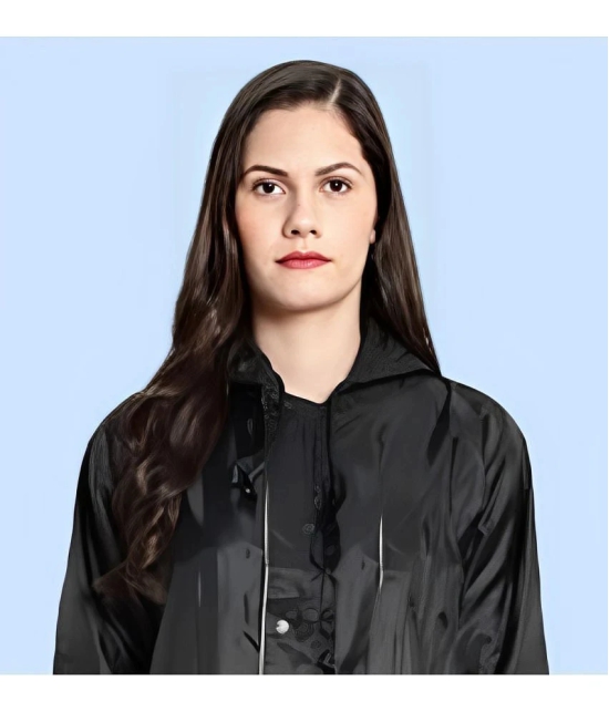 PPTHEFASHIONHUB Long Raincoat - Black - None