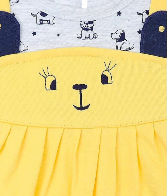 NammaBaby - Yellow Cotton Blend Baby Girls Dress ( Pack of 1 ) - None