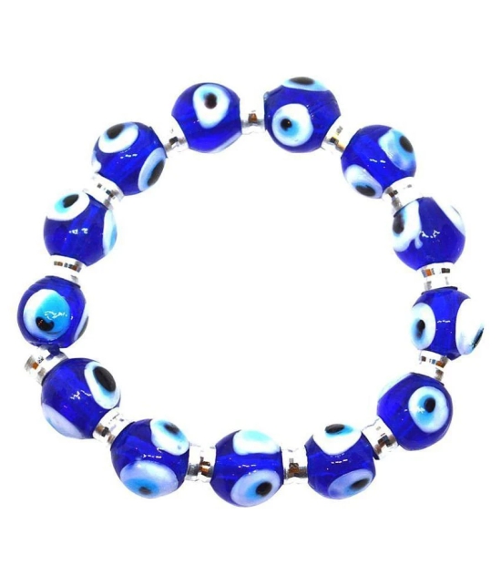 DEV RATNA KENDRA  Turkish Blue Evil Eye Hand Charm Bracelet for Men and Women(FREE NAZAR BATTU)