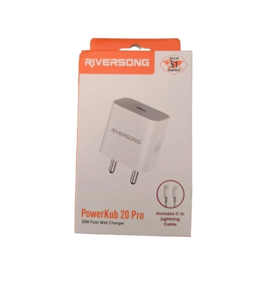 RIVERSONG AD169 POWERKUB 20PRO ADAPTER WITH CABLE (Color - White) by ZALANI COLLECTION NX