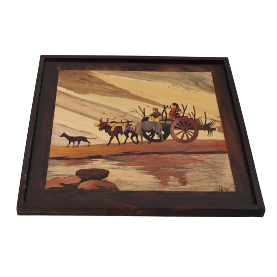 Rosewood Bullock Cart Panel