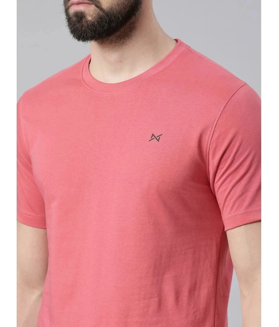 Force NXT - Pink 100% Cotton Regular Fit Mens T-Shirt ( Pack of 1 ) - None