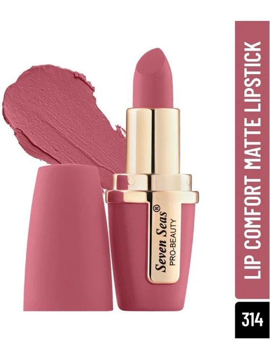 Seven Seas Intense Matte Color| Smooth Texture|Lip Comfort Velvet Matte Lipstick(Apple Candy)