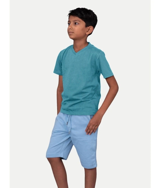 Radprix Light Blue Cotton Blend Boys T-Shirt ( Pack of 1 ) - None