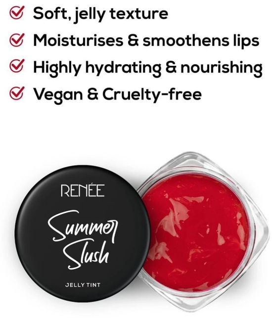 RENEE Summer Slush Jelly Tint Divine Watermelon, For Lips & Cheeks, Keeps Lips Soft & Hydrated, 13gm