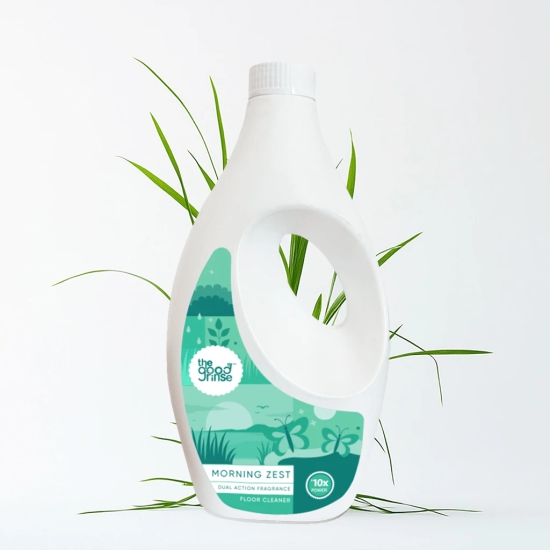 thegoodrinse Morning Zest, 1 Litre, Disinfectant and surface cleaner, Dual action fragrance, 10X Power, Lemongrass fragrance