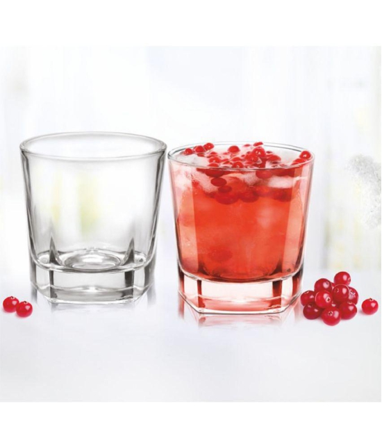 Treo By Milton Crescent Cool Glass, Set of 6, 205 ml Each. Transparent | Party Glass | Juice Glass | Dishwasher Safe | Water Glass