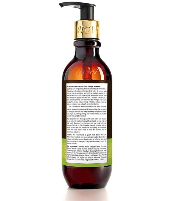 WOW Skin Science Apple Cider Vinegar Shampoo - Restores Shine & Smoothness - No Parabens, Sulphates & Silicones - 250mL