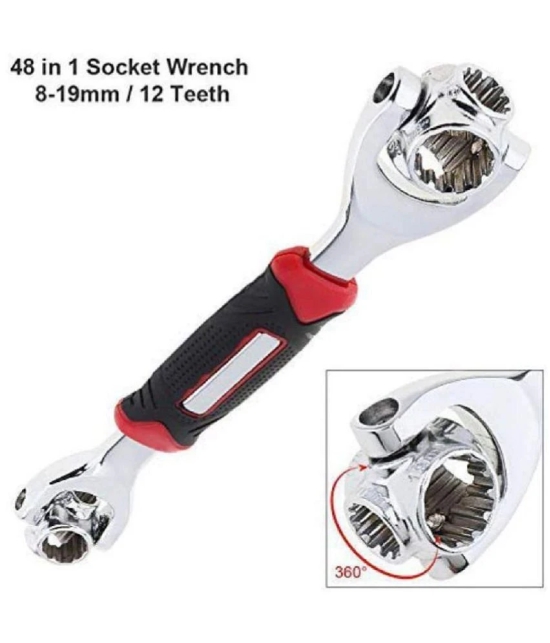 Universal 8 in 1 Multi-functional Socket Tool KIt, Dog Bone Wrench Works with Spline Bolts, Torx, Square Damaged Bolts