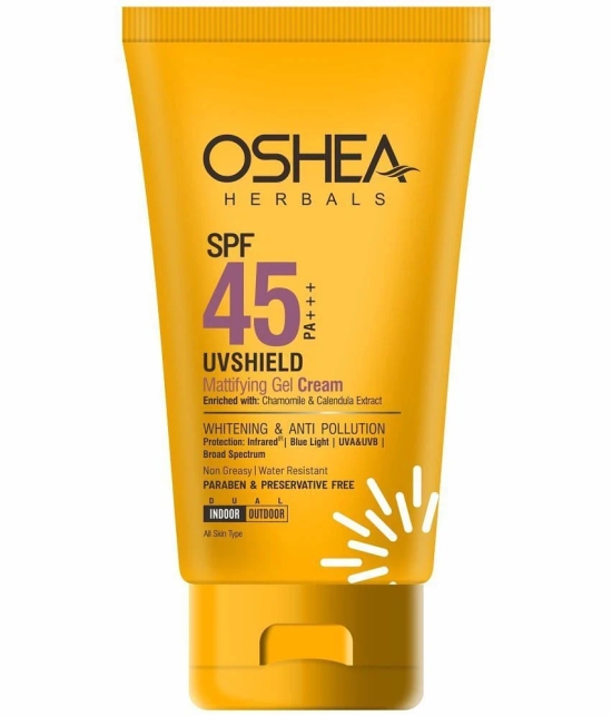 Oshea Herbals SPF 45 PA +++ UV Shield Mattifying Gel Cream120Grams