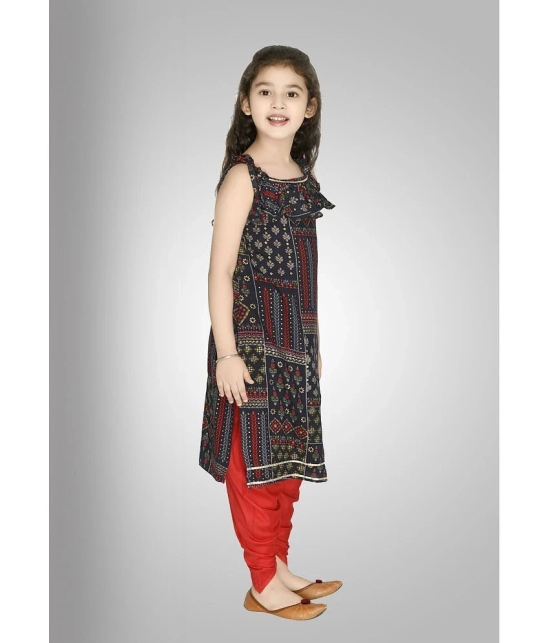 Arshia Fashions - Blue Rayon Girls Patiala Kurta Set ( Pack of 1 ) - None