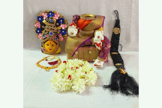 Varalakshmi Devi DIY Set-Red