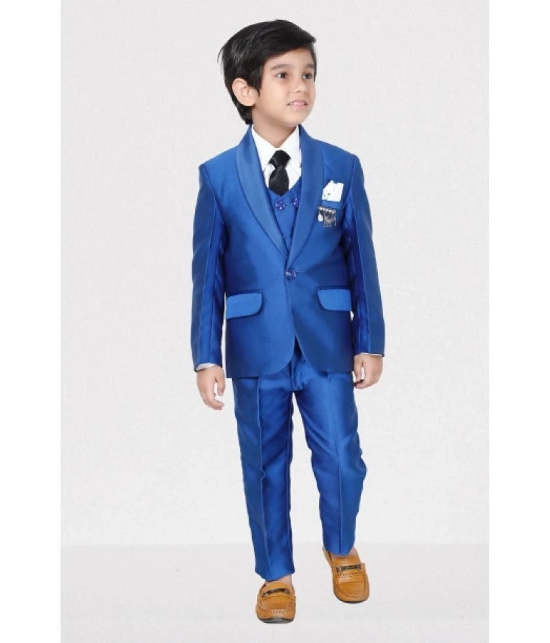 DKGF Fashion - Royal Blue Polyester Boys Suit ( Pack of 1 ) - None