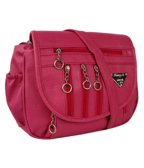 Parrk - Pink  PU Sling Bag - Pink