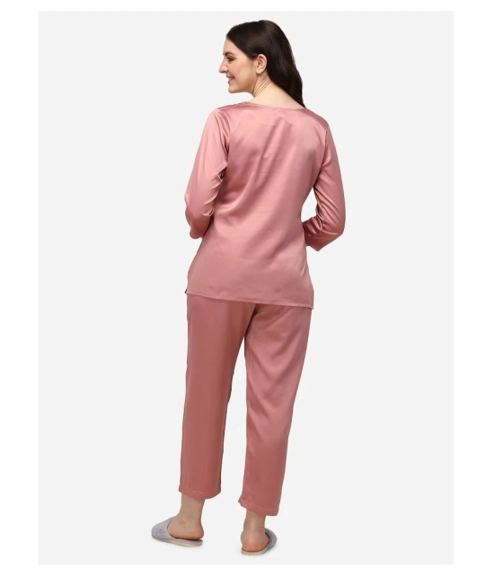 Smarty Pants Satin Nightsuit Sets - Pink Single - XL