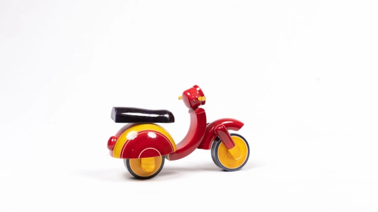 Handmade Wooden Yetikoppaka Toy Vespa Scooter