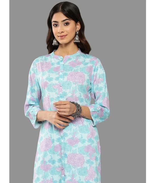 Janasya Womens Sky Blue Crepe Digital Printed Co-ords Set - None