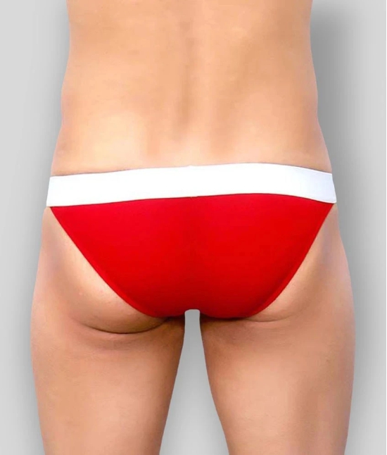 La Intimo - Red Cotton Blend Mens Thongs ( Pack of 1 ) - 70 - 75 Cms