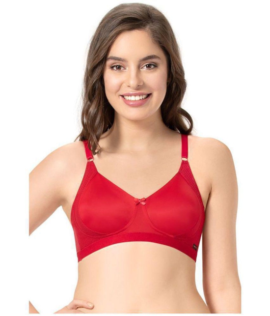 Everyde by Amante Polyester Everyday Bra - Red Single - 32D