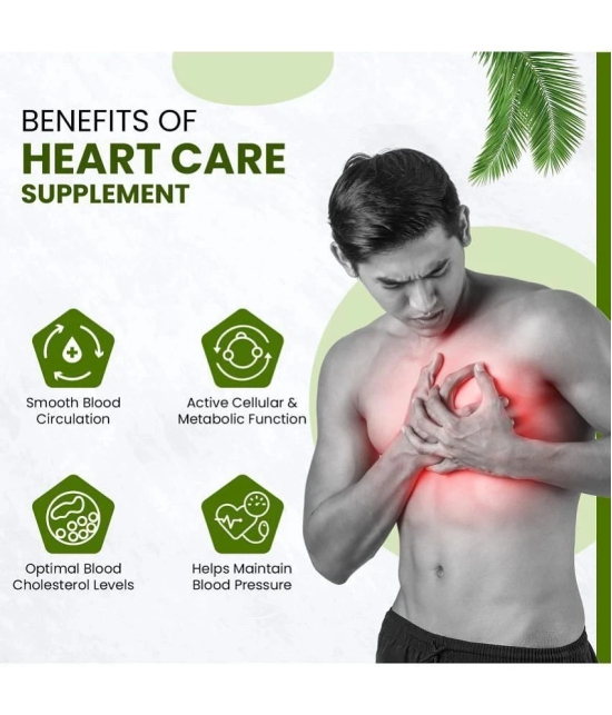 Himalayan Organics Heart Care Supplement with Arjuna Bark, Grape seed,Cinnamon, Garlic 60 Veg Tab