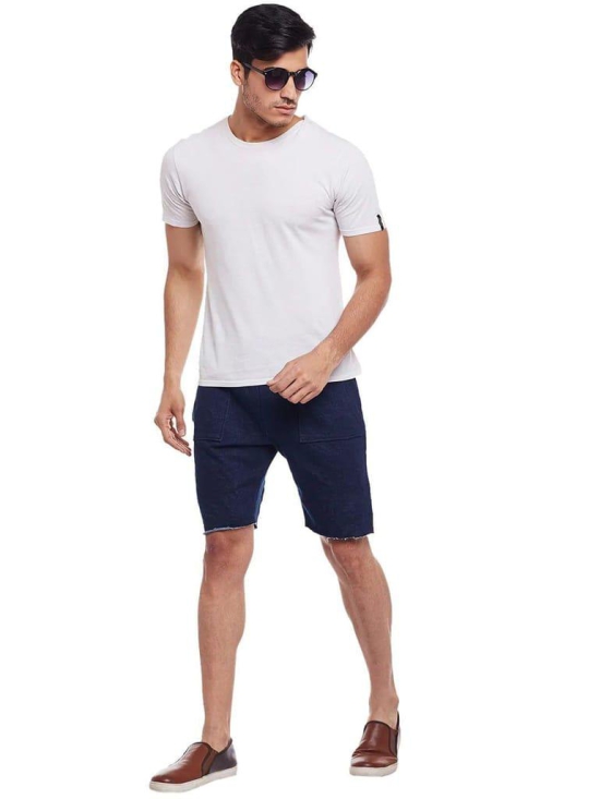 Rodamo  Men Blue Slim Fit Shorts