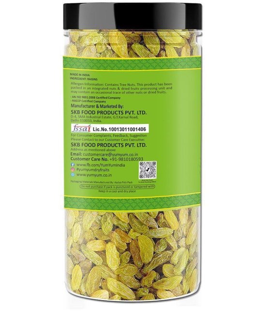 YUM YUM Premium 1 kg Dried Raisins Kishmish Dry Fruits(Pack of 2 -500g Jar Each)