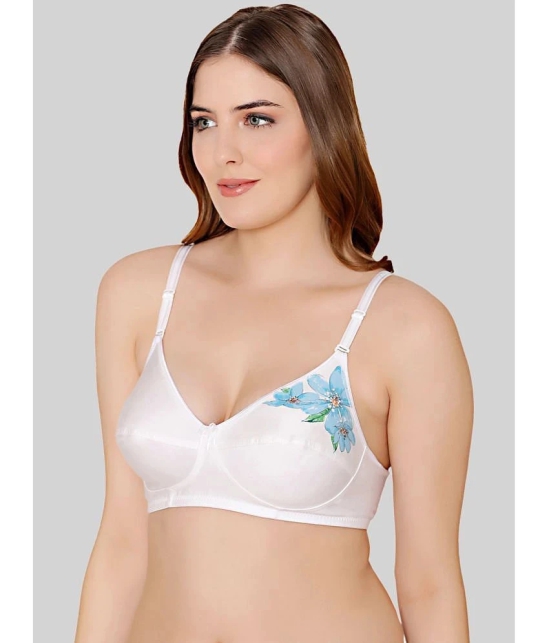 Bodycare White Cotton Blend Non Padded Womens Everyday Bra ( Pack of 1 ) - None