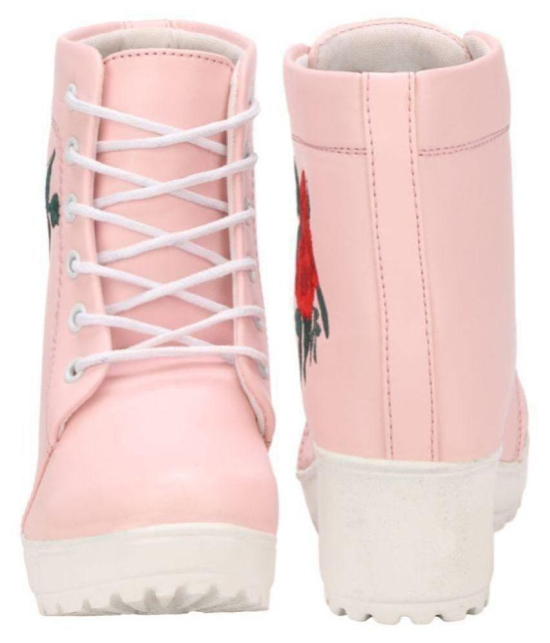 Commander Pink Ankle Length Casual Boots - None