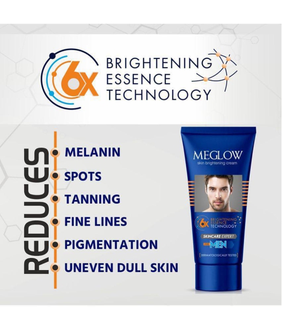 Meglow Mens Premium Fairness Cream 50 gm + Apricot Scrub 70 gm + Refreshing Face Wash 70 gm