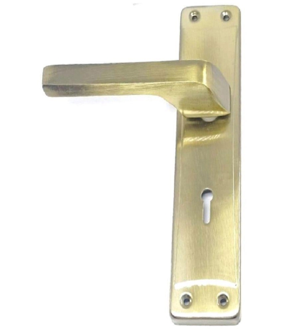 Onmax Heavy Mortise Steel  Handle 8 Inches Without Lockbody with Antique Brass Finish (S801MABC)(Pack Of 2)