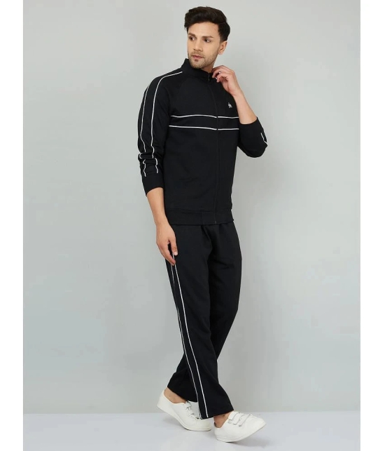 YHA Black Fleece Regular Fit Mens Tracksuit ( Pack of 1 ) - None