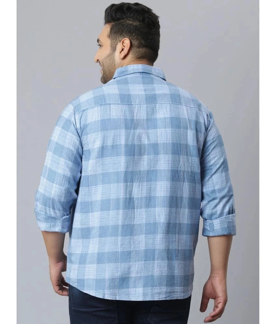 instaFab - Light Blue Cotton Oversized Fit Mens Casual Shirt ( Pack of 1 ) - None