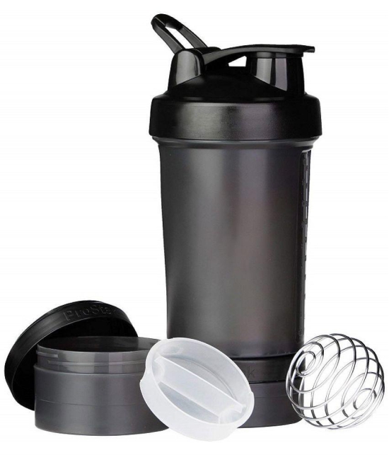 OMLITE - Plastic Black 700 mL Shaker ( Pack of 1 ) - Black