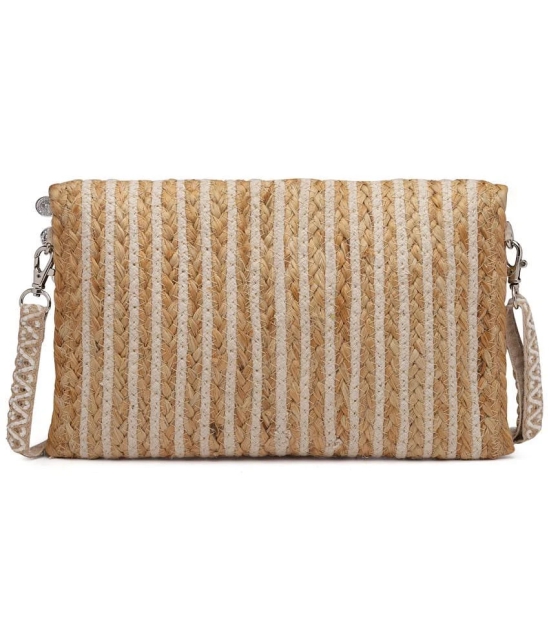 Anekaant Beige Jute Sling Bag - Beige