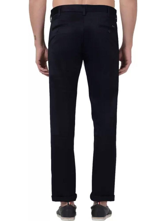 MEN'S TROUSERS-40 / DARK BLUE / SATIN