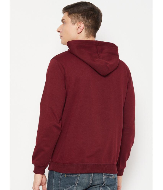 UBX Cotton Blend Hooded Mens Sweatshirt - Maroon ( Pack of 1 ) - None