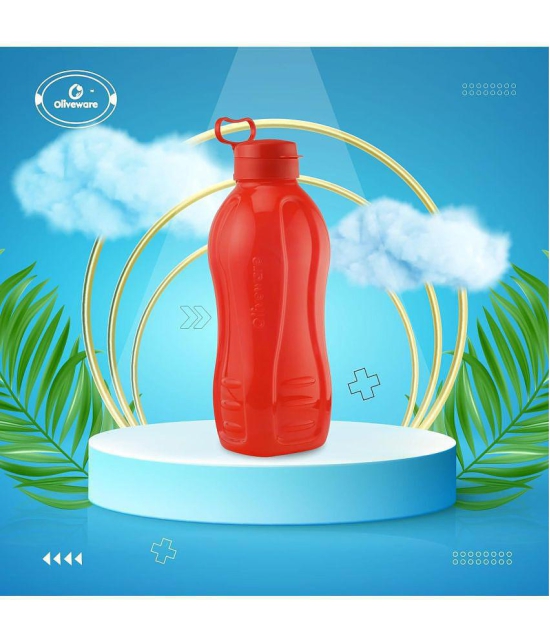 Oliveware Red Water Bottle 2000 mL ( Set of 1 ) - Red