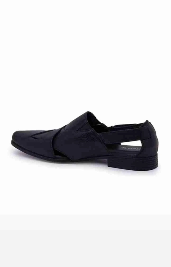 REGAL BLACK MEN LEATHER FORMAL SLIP-ONS