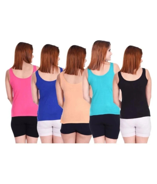 CIVIS Cotton Tanks - Multi Color Pack of 5 - S