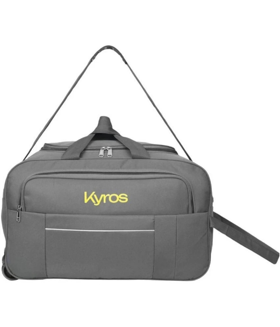 Kyros 55 Ltrs Grey Polyester Duffle Trolley - Onesize