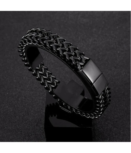 FASHION FRILL Black Bracelet ( Pack of 1 ) - None